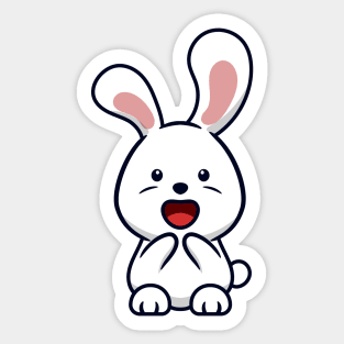cute bunny cartoon Sticker
